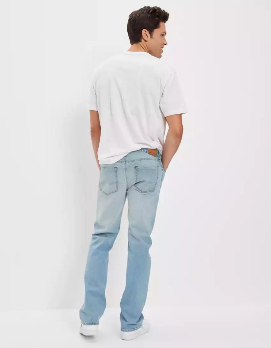 Jean American Eagle AE AirFlexOriginal Bootcut Bleu Clair Homme | HKH-91142876